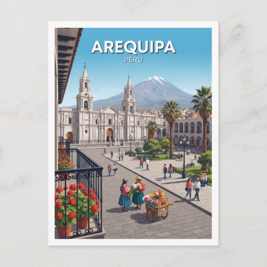 Arequipa Peru Geschenk Postkarte (Vorderseite)