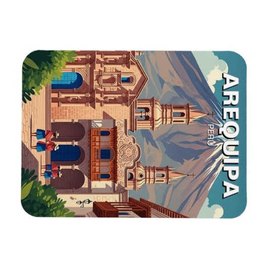 Arequipa Peru Travel Magnet (Horizontal)