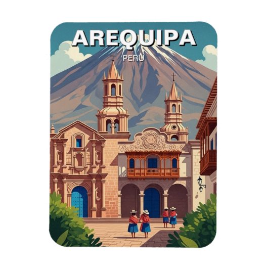 Arequipa Peru Travel Magnet (Vertikal)