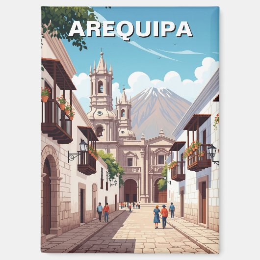 Arequipa Peru Travel Magnet (Vorderseite)