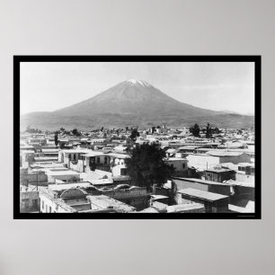 Arequipa und Berg Misti in Peru 1890 Poster