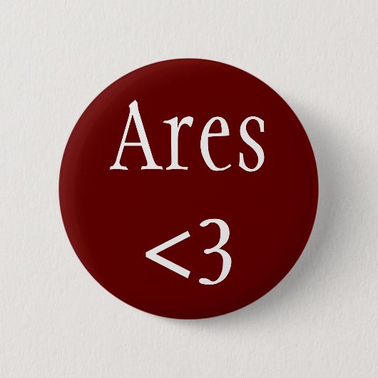 Ares <3 - Griechischer Kriegsgott Button (Vorderseite)