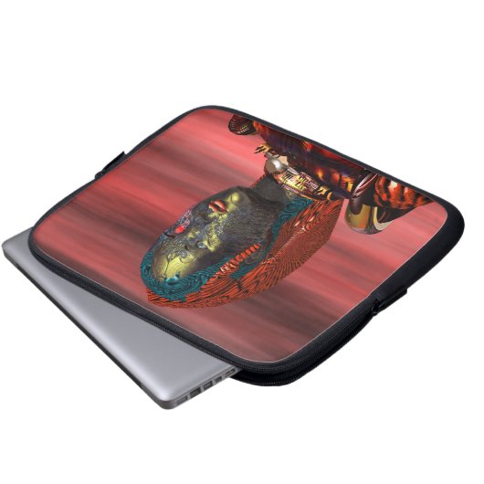 ARES CYBORG, HYPERION WORLD Science Fiction, SCI-F Laptopschutzhülle (Vorne Knopf)