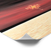 ARES - CYBORG IN DESERT SONNENSET Science Fiction Poster (Ecke)