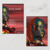 ARES CYBORG, Red Sunset, Science Fiction Robotics Visitenkarte (Vorne/Hinten)