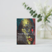 ARES CYBORG Red Yellow Sci-Fi, Robotics, Tech Visitenkarte (Stehend Vorderseite)