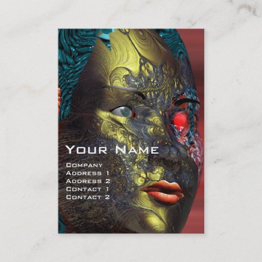 ARES CYBORG Red Yellow Sci-Fi, Robotics, Tech Visitenkarte (Vorderseite)