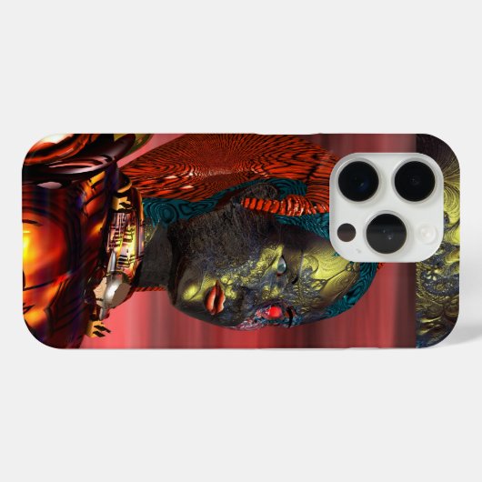 ARES/CYBORGPORTRAIT IN SONNENSET-Science Fiction Case-Mate iPhone Hülle (Rückseite (Horizontal))