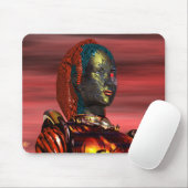 ARES - CYBORGPORTRAIT IN SONNENSET-Science Fiction Mousepad (Mit Mouse)