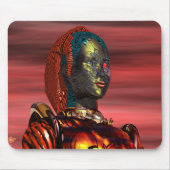 ARES - CYBORGPORTRAIT IN SONNENSET-Science Fiction Mousepad (Vorne)