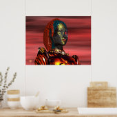ARES CYBORGPORTRAIT, SONNENGESCHÄFTE, Science Fict Poster (Küche)