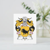 Ares Familienwappen Postkarte (Stehend Vorderseite)