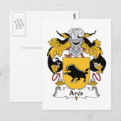 Ares Familienwappen Postkarte (Vorne/Hinten)
