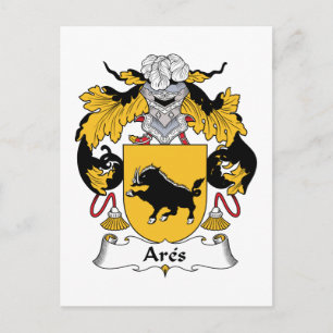 Ares Familienwappen Postkarte