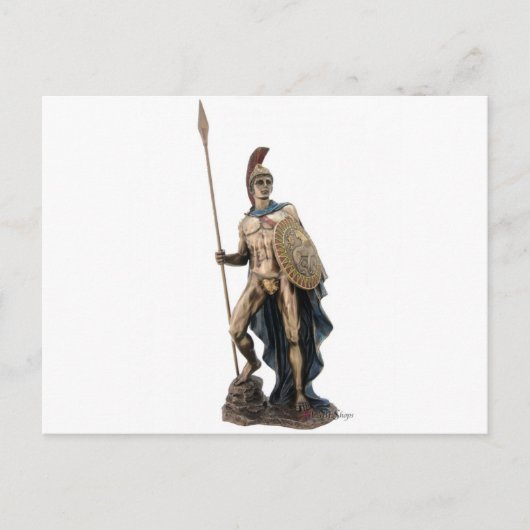 ARES GREEK WARRIOR GOD STATUE POSTKARTE (Vorderseite)