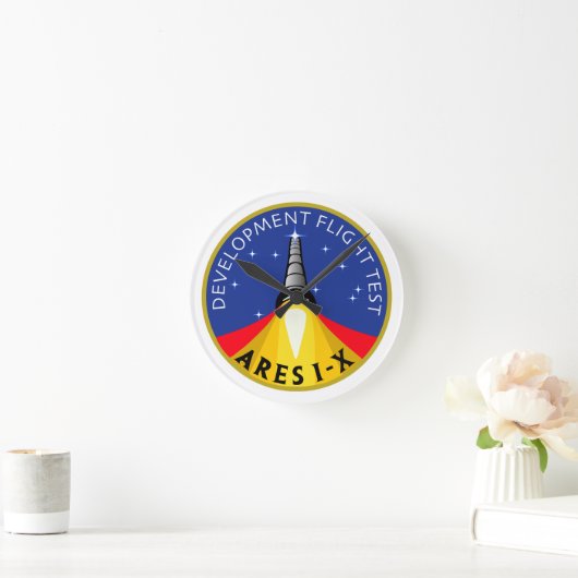 Ares I-X Mission Patch Runde Wanduhr (Zuhause)