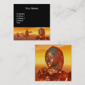 ARES IN DER WÜSTE DES HYPERION SCiFi Quadratische Visitenkarte (Vorne/Hinten)