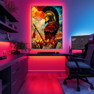 Ares - Kubistische Minimalistische Legende - Krieg Poster