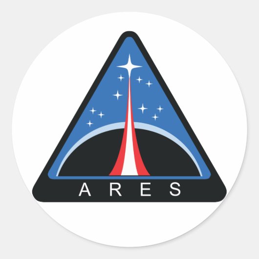 Ares Runder Aufkleber (Vorderseite)