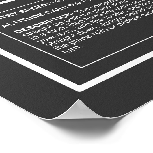 Aresti Aerobatic Hammerhead Super Decathlon Poster (Ecke)