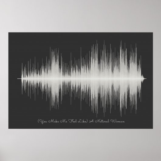 Aretha Franklin Natural Woman Soundwave Art Poster (Vorne)