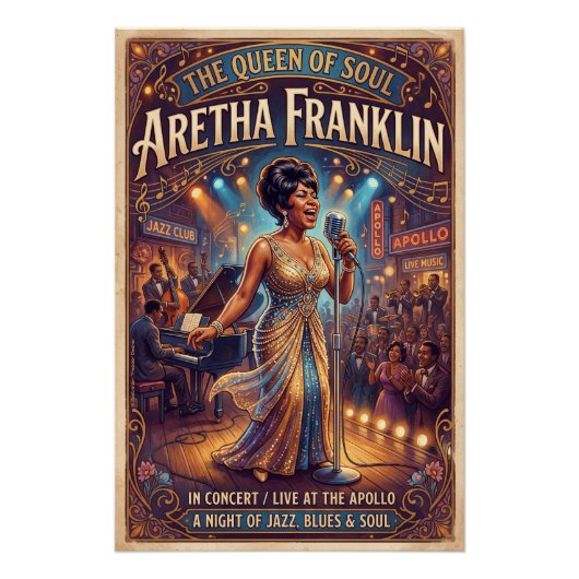Aretha Franklin Poster (Vorderseite)