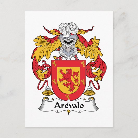 Arevalo Familienwappen Postkarte (Vorderseite)