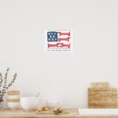 Arfs & Stripes Forever Poster (Küche)