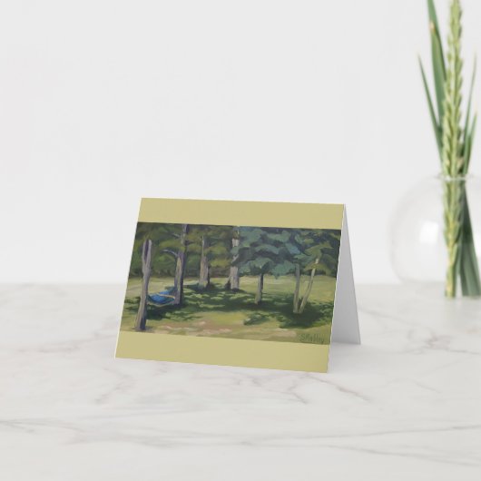 Arful Blue Hammock Note Card Dankeskarte (Vorderseite)