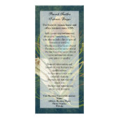 Arful Detail Peacock Feather Rack Card, Menü, Anze Werbekarte (Vorne)