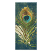Arful Detail Peacock Feather Rack Card, Menü, Anze Werbekarte (Hinten)