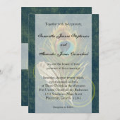 Arful Detail Peacock Feather Wedding Einladungen (Vorne/Hinten)