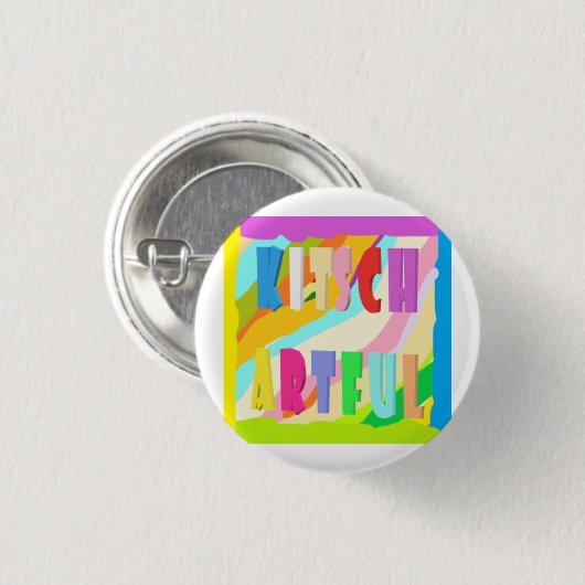 Arful hell bunt Design große Farbe Button (Vorne & Hinten)