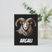 Argali Ausblick Postkarte (Stehend Vorderseite)
