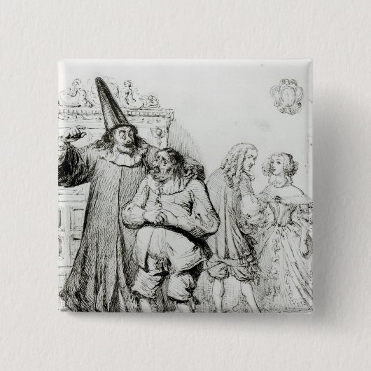 Argan und Monsieur Purgon Button (Vorderseite)