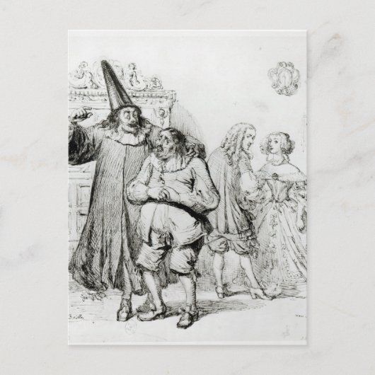 Argan und Monsieur Purgon Postkarte (Vorderseite)