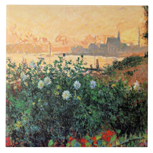 Argenteuil, Blumen am Flussufer, Fliese (Vorderseite)