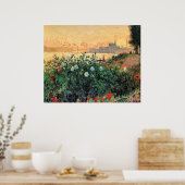 Argenteuil, Blumen am Flussufer, Poster (Küche)