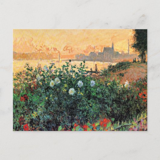 Argenteuil, Blumen am Flussufer, Postkarte (Vorderseite)