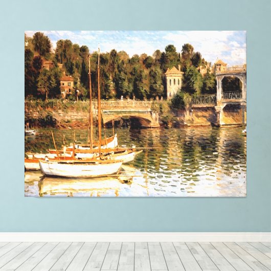Argenteuil Bridge Leinwanddruck (Insitu (Holzboden))