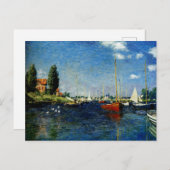 Argenteuil, Kunstmalerei von Claude Monet Postkarte (Vorne/Hinten)