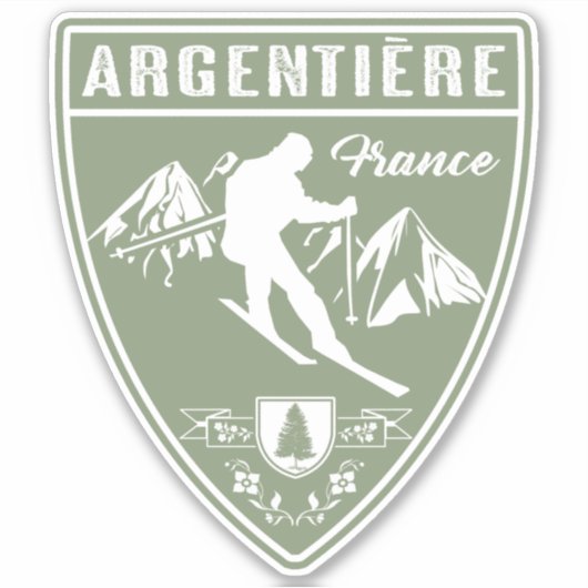 Argentiere France Aufkleber (Vorderseite)