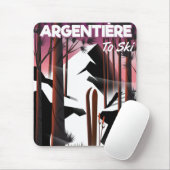 Argentière, Frankreich, Skiposter Mousepad (Mit Mouse)