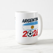 Argentina 2026 Soccer Fan Design Flag Colors Kaffeetasse (VorderseiteRechts)