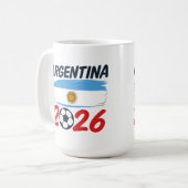 Argentina 2026 Soccer Fan Design Flag Colors Kaffeetasse (Vorderseite Links)