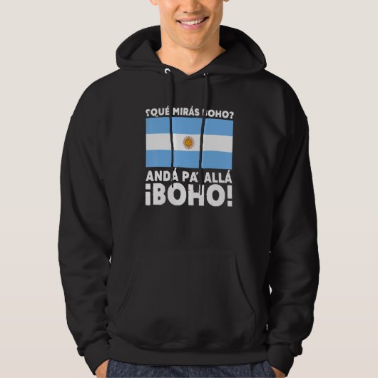 Argentina Flag Argentine Pride Funny Speech of Arg Hoodie (Vorderseite)