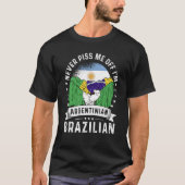 Argentina Flag Brazil Grown  Humor Citizen Pride T-Shirt (Vorderseite)