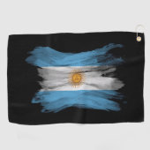 Argentina Flag Brush Stroke Golfhandtuch (Horizontal)