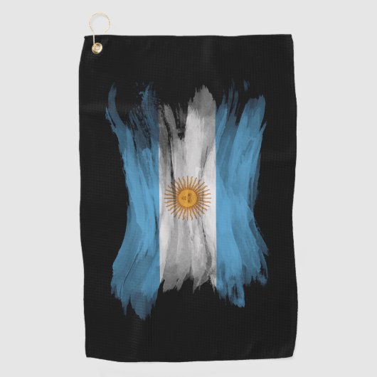 Argentina Flag Brush Stroke Golfhandtuch (Vorderseite)