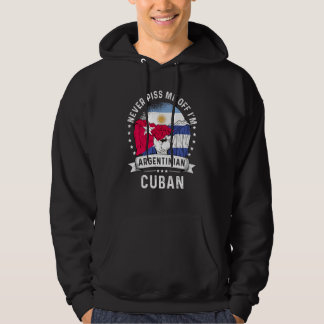 Argentina Flag Cuba Grown  Humor Citizen Pride Hoodie